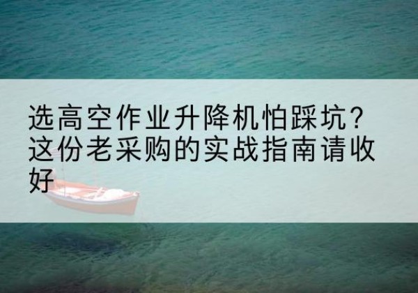 香河高空作业升降机厂家推荐-选高空作业升降机怕踩坑？这份老采购的实战指南请收好